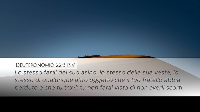 Deuteronomio 22:3 RIV Desktop Wallpaper - Lo stesso farai del suo asino, lo stesso della - Desktop Bible Verse Wallpaper