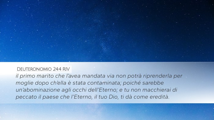 Deuteronomio 24:4 RIV Desktop Wallpaper - il primo marito che l’avea mandata via non - Desktop Bible Verse Wallpaper