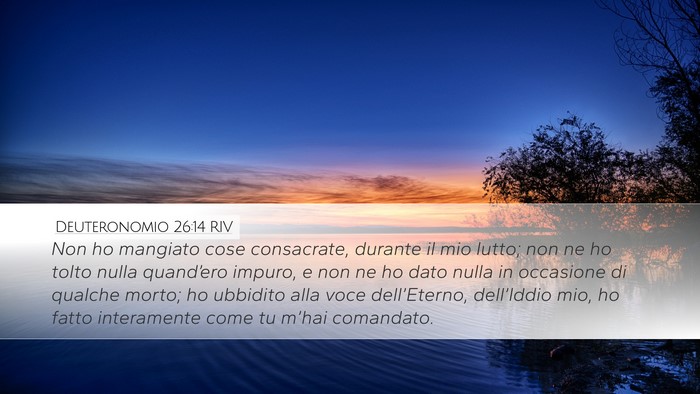 Deuteronomio 26:14 RIV Bible Verse Image