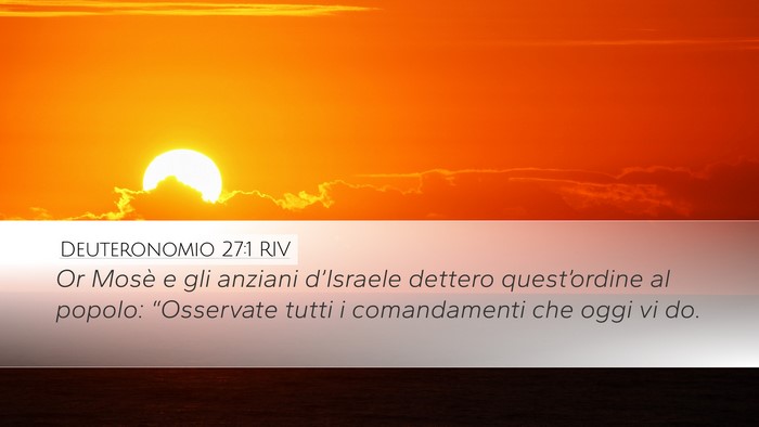 Deuteronomio 27:1 RIV Bible Verse Image