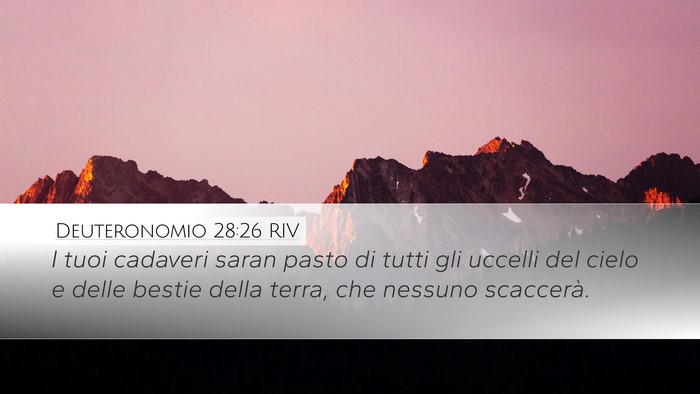 Deuteronomio 28:26 RIV Bible Verse Image
