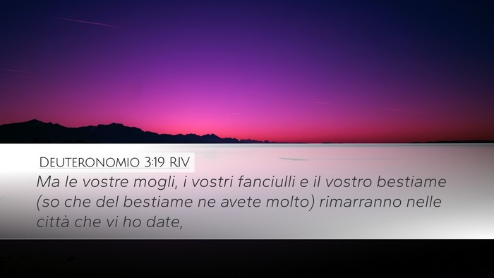 Deuteronomio 3:19 RIV Desktop Wallpaper - Ma le vostre mogli, i vostri fanciulli e il - Desktop Bible Verse Wallpaper