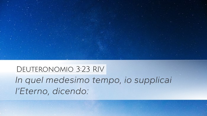 Deuteronomio 3:23 RIV Bible Verse Image