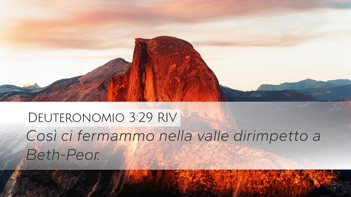 Deuteronomio 3:29 RIV Bible Verse Image