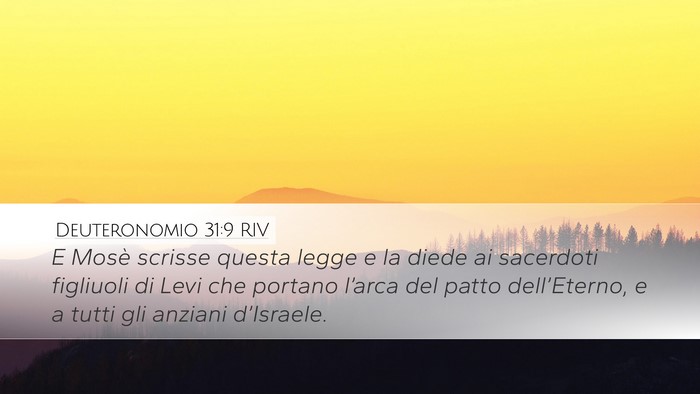 Deuteronomio 31:9 RIV Bible Verse Image