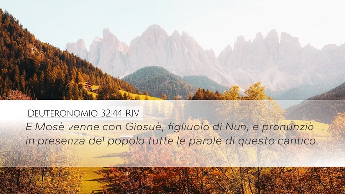 Deuteronomio 32:44 RIV Bible Verse Image