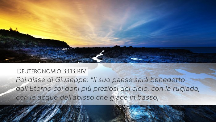 Deuteronomio 33:13 RIV Bible Verse Image