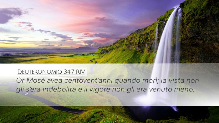 Deuteronomio 34:7 RIV Bible Verse Image