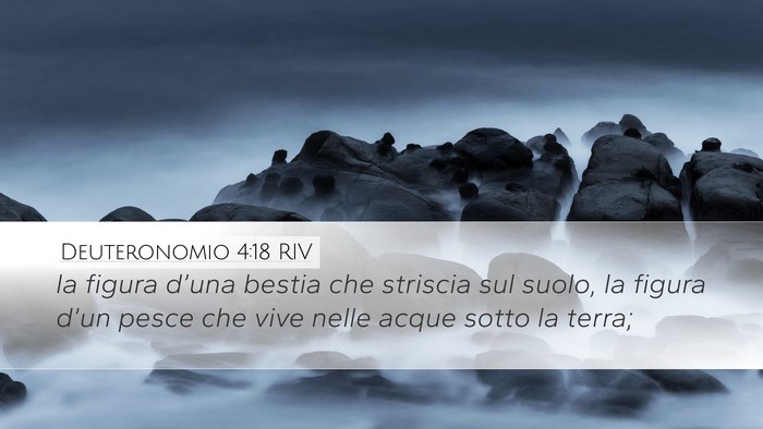 Deuteronomio 4:18 RIV Desktop Wallpaper - la figura d’una bestia che striscia sul suolo, - Desktop Bible Verse Wallpaper