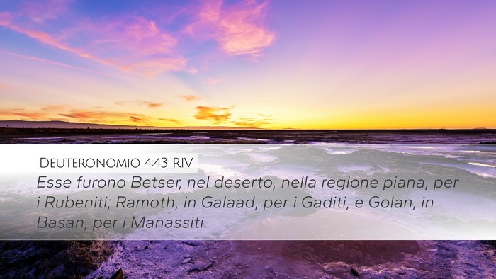 Deuteronomio 4:43 RIV Bible Verse Image