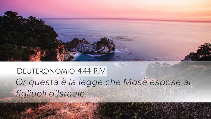 Deuteronomio 4:44 RIV Bible Verse Image