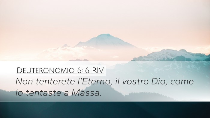 Deuteronomio 6:16 RIV Bible Verse Image