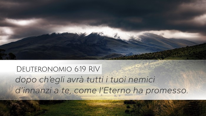 Deuteronomio 6:19 RIV Desktop Wallpaper - dopo ch’egli avrà tutti i tuoi nemici - Desktop Bible Verse Wallpaper