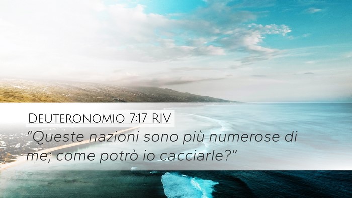 Deuteronomio 7:17 RIV Desktop Wallpaper - “Queste nazioni sono più numerose di me; come - Desktop Bible Verse Wallpaper