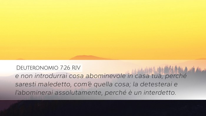 Deuteronomio 7:26 RIV Bible Verse Image