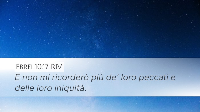 Ebrei 10:17 RIV Bible Verse Image