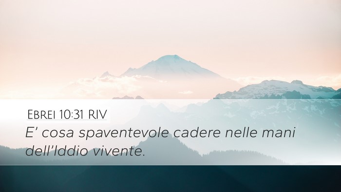Ebrei 10:31 RIV Bible Verse Image