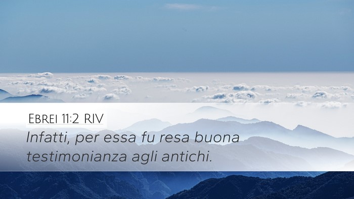 Ebrei 11:2 RIV Bible Verse Image