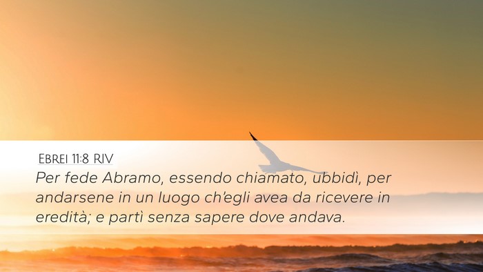 Ebrei 11:8 RIV Bible Verse Image