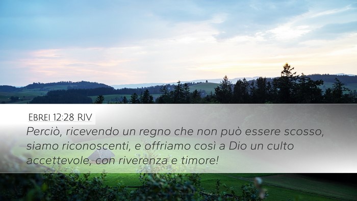 Ebrei 12:28 RIV Bible Verse Image
