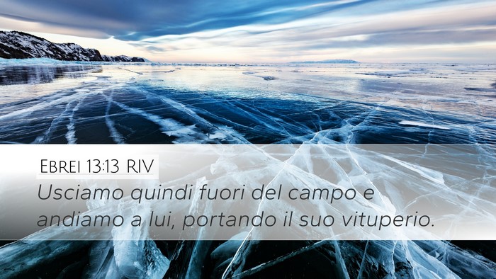 Ebrei 13:13 RIV Bible Verse Image