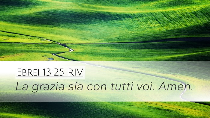 Ebrei 13:25 RIV Bible Verse Image