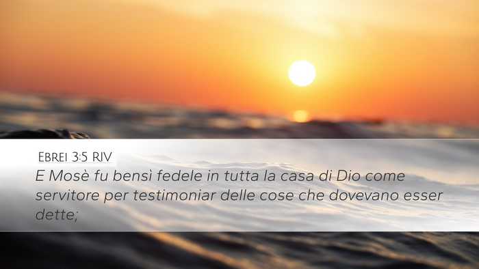 Ebrei 3:5 RIV Bible Verse Image
