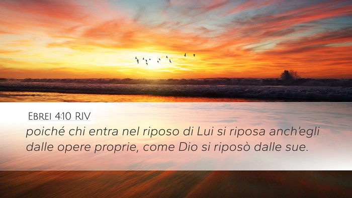 Ebrei 4:10 RIV Bible Verse Image