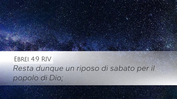 Ebrei 4:9 RIV Bible Verse Image