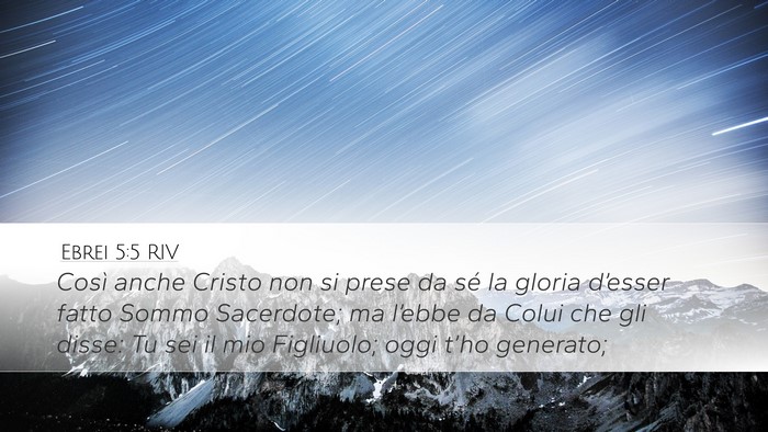 Ebrei 5:5 RIV Bible Verse Image
