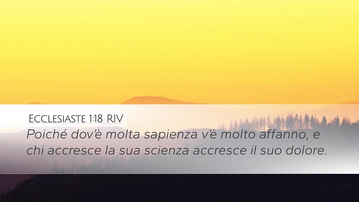 Ecclesiaste 1:18 RIV Bible Verse Image