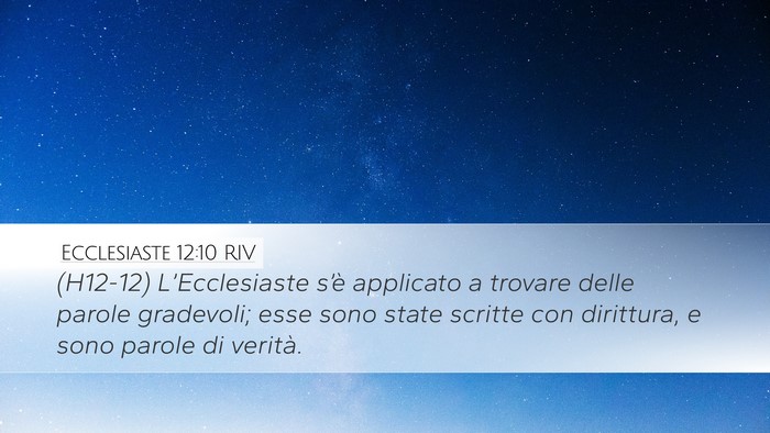 Ecclesiaste 12:10 RIV Bible Verse Image