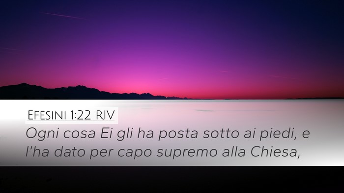 Efesini 1:22 RIV Bible Verse Image