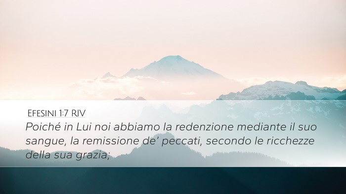 Efesini 1:7 RIV Bible Verse Image