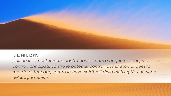 Efesini 6:12 RIV Bible Verse Image