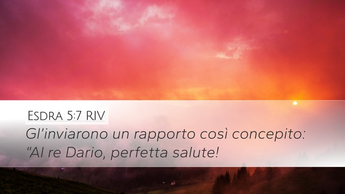 Esdra 5:7 RIV Bible Verse Image