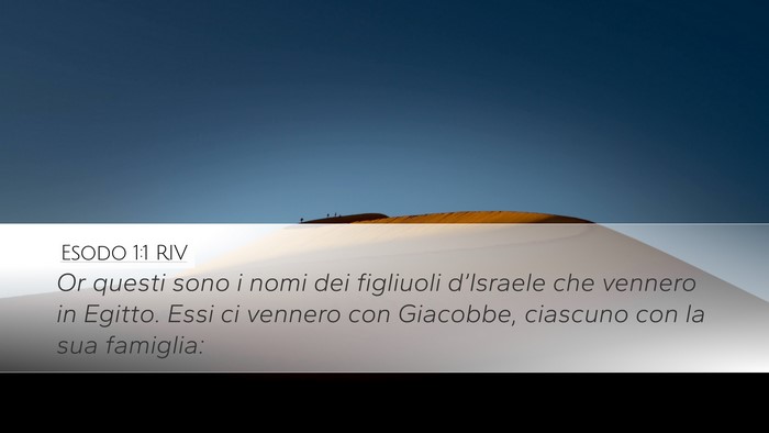 Esodo 1:1 RIV Desktop Wallpaper - Or questi sono i nomi dei figliuoli d’Israele - Desktop Bible Verse Wallpaper