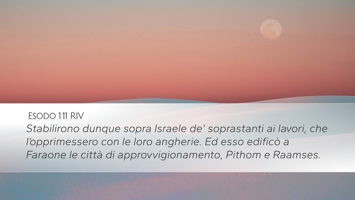Esodo 1:11 RIV Bible Verse Image