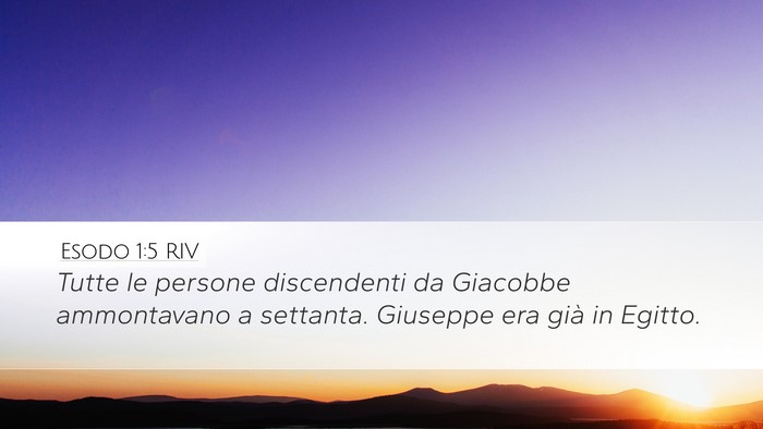 Esodo 1:5 RIV Bible Verse Image
