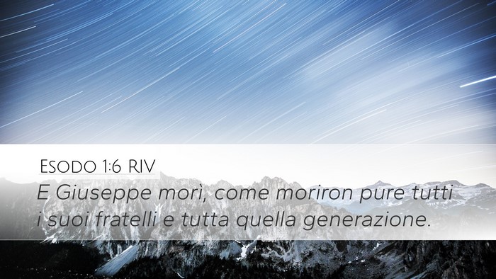 Esodo 1:6 RIV Bible Verse Image