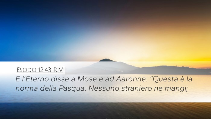 Esodo 12:43 RIV Bible Verse Image