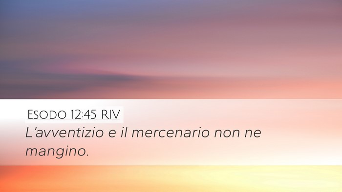 Esodo 12:45 RIV Desktop Wallpaper - L’avventizio e il mercenario non ne - Desktop Bible Verse Wallpaper