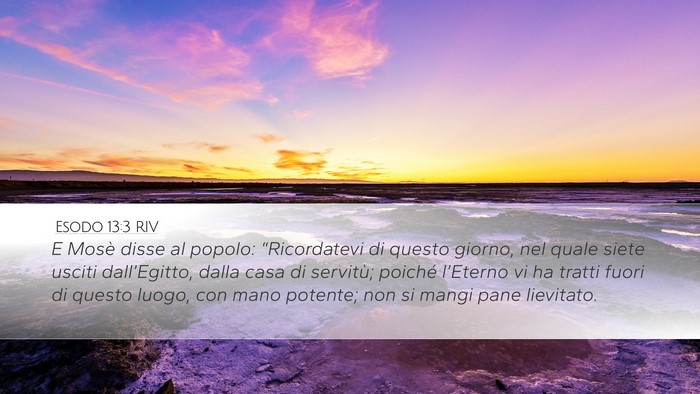 Esodo 13:3 RIV Bible Verse Image