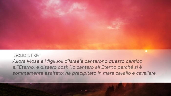 Esodo 15:1 RIV Bible Verse Image