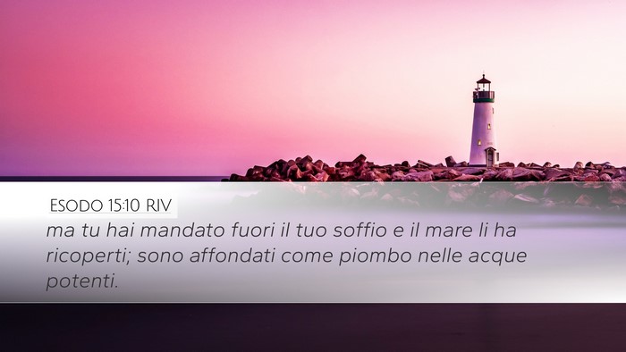 Esodo 15:10 RIV Bible Verse Image