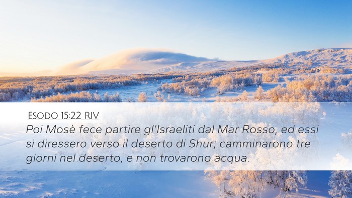 Esodo 15:22 RIV Bible Verse Image