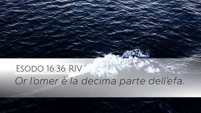 Esodo 16:36 RIV Bible Verse Image