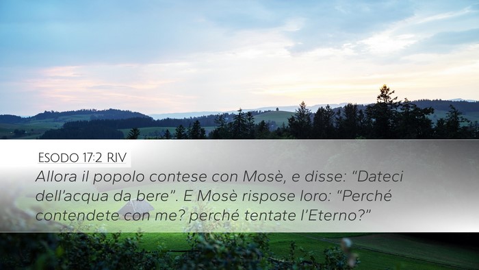 Esodo 17:2 RIV Bible Verse Image