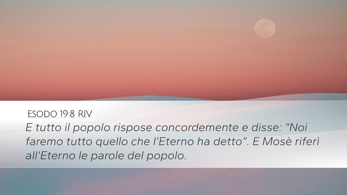 Esodo 19:8 RIV Bible Verse Image