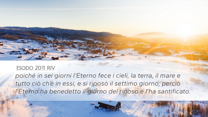 Esodo 20:11 RIV Bible Verse Image